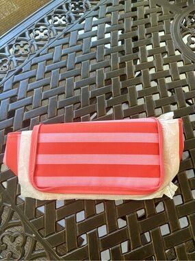 Striped Pink & Coral Fanny Pack Trader Joe’s Lunch Tote